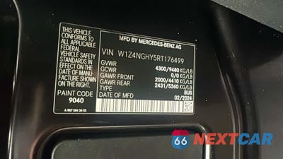 Zdjęcie 10 z 12 samochodu: 2024 MERCEDES-BENZ SPRINTER 2500 VIN:W1Z4NGHY5RT176499 - miniatura