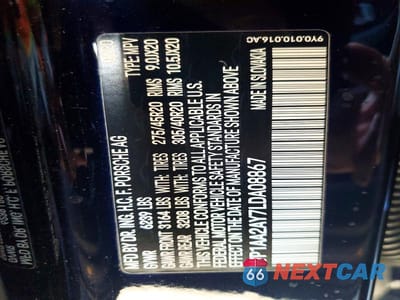 Zdjęcie 13 z 13 samochodu: 2020 PORSCHE CAYENNE VIN:WP1AA2AY7LDA08867 - miniatura