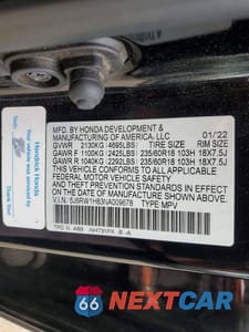 Zdjęcie 13 z 13 samochodu: 2022 HONDA CR-V EX VIN:5J6RW1H83NA009678 - miniatura