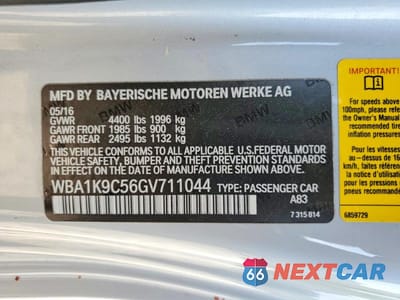 Zdjęcie 12 z 12 samochodu: 2016 BMW 228 I SULEV VIN:WBA1K9C56GV711044 - miniatura