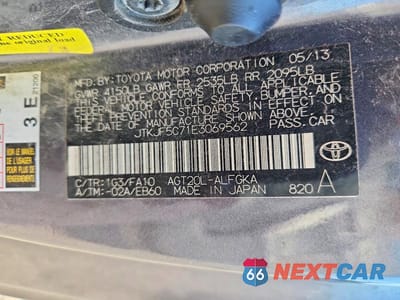 Zdjęcie 13 z 13 samochodu: 2014 TOYOTA SCION TC VIN:JTKJF5C71E3069562 - miniatura