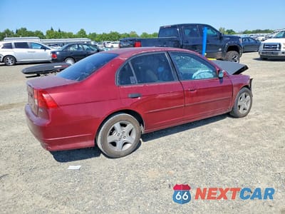 Trzecie zdjęcie samochodu z tyłu: 2004 HONDA CIVIC EX VIN:2HGES26714H504222 - miniatura