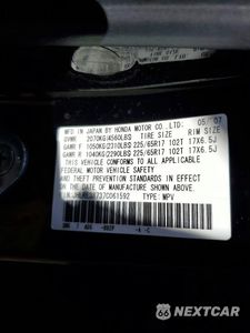 Zdjęcie 12 z 12 samochodu: 2007 HONDA CR-V EXL VIN:JHLRE38737C061592 - miniatura
