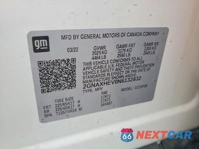 Zdjęcie 13 z 13 samochodu: 2022 CHEVROLET EQUINOX LS VIN:2GNAXHEV0N6132832 - miniatura