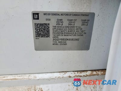 Zdjęcie 12 z 12 samochodu: 2019 CHEVROLET IMPALA LS VIN:2G11Y5S32K9161582 - miniatura