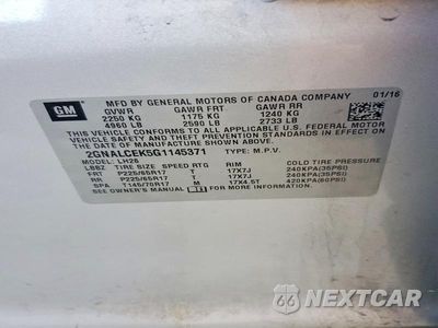 Zdjęcie 12 z 12 samochodu: 2016 CHEVROLET EQUINOX LT VIN:2GNALCEK5G1145371 - miniatura