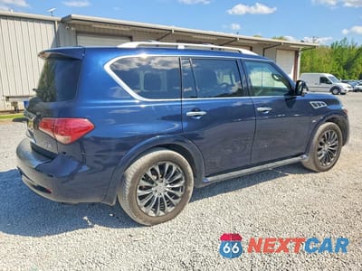 Trzecie zdjęcie samochodu z tyłu: 2016 INFINITI QX80 BASE VIN:JN8AZ2NE8G9122805 - miniatura