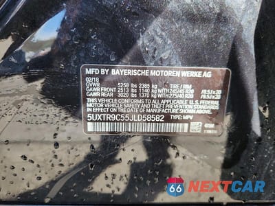 Zdjęcie 13 z 13 samochodu: 2018 BMW X3 XDRIVE30I VIN:5UXTR9C55JLD58582 - miniatura