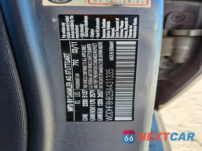 Zdjęcie 12 z 12 samochodu: 2011 MERCEDES-BENZ E 350 4MATIC VIN:WDDHF8HB2BA431335 - miniatura