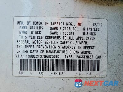 Zdjęcie 12 z 12 samochodu: 2016 ACURA ILX BASE WATCH PLUS VIN:19UDE2F37GA025080 - miniatura