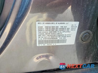 Zdjęcie 14 z 14 samochodu: 2017 HONDA PILOT EXL VIN:5FNYF6H53HB038209 - miniatura