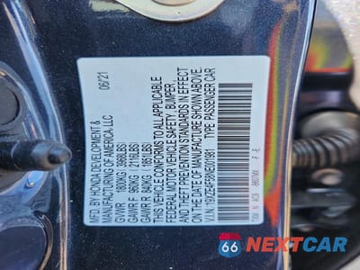Zdjęcie 12 z 12 samochodu: 2022 HONDA INSIGHT EX VIN:19XZE4F58NE001981 - miniatura