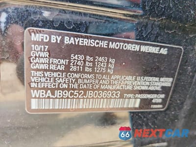 Zdjęcie 12 z 12 samochodu: 2018 BMW M550XI VIN:WBAJB9C52JB036933 - miniatura
