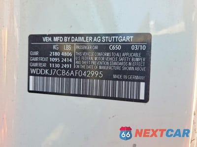 Zdjęcie 12 z 12 samochodu: 2010 MERCEDES-BENZ E 550 VIN:WDDKJ7CB6AF042995 - miniatura