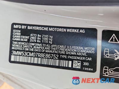 Zdjęcie 12 z 12 samochodu: 2024 BMW M240XI VIN:3MW53CM07R8E86752 - miniatura