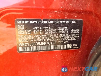 Zdjęcie 12 z 12 samochodu: 2018 BMW X2 SDRIVE28I VIN:WBXYJ3C35JEP76123 - miniatura