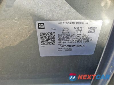 Zdjęcie 12 z 12 samochodu: 2023 CHEVROLET MALIBU LT VIN:1G1ZD5ST0PF160332 - miniatura