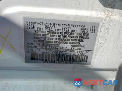 Zdjęcie 13 z 13 samochodu: 2023 NISSAN SENTRA SR VIN:3N1AB8DV3PY286352 - miniatura