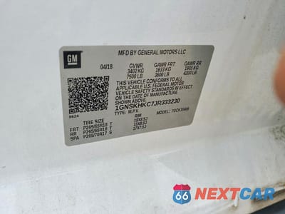 Zdjęcie 13 z 13 samochodu: 2018 CHEVROLET SUBURBAN K1500 LT VIN:1GNSKHKC7JR333230 - miniatura