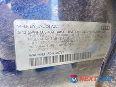 Zdjęcie 12 z 12 samochodu: 2013 AUDI A4 PRESTIGE VIN:WAUMFBFL8DN049787 - miniatura
