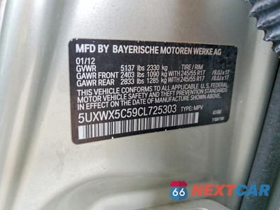 Zdjęcie 13 z 13 samochodu: 2012 BMW X3 XDRIVE28I VIN:5UXWX5C59CL725303 - miniatura