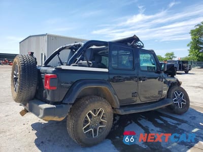 Trzecie zdjęcie samochodu z tyłu: 2024 JEEP WRANGLER SAHARA VIN:1C4PJXEG8RW247724 - miniatura