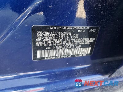 Zdjęcie 12 z 12 samochodu: 2024 SUBARU IMPREZA VIN:JF1GUABC9R8311169 - miniatura