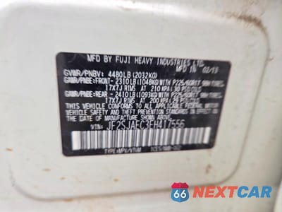 Zdjęcie 12 z 12 samochodu: 2014 SUBARU FORESTER 2.5I PREMIUM VIN:JF2SJAEC3EH417556 - miniatura