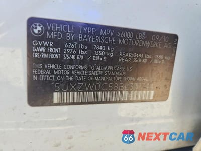 Zdjęcie 12 z 12 samochodu: 2011 BMW X5 XDRIVE35D VIN:5UXZW0C58BL371744 - miniatura