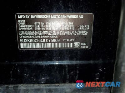 Zdjęcie 14 z 14 samochodu: 2018 BMW X5 XDRIVE35I VIN:5UXKR0C53JL075909 - miniatura