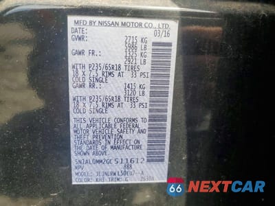 Zdjęcie 12 z 12 samochodu: 2016 INFINITI QX60 BASE VIN:5N1AL0MM2GC511612 - miniatura