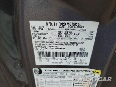 Zdjęcie 12 z 12 samochodu: 2010 FORD F150 SUPERCREW VIN:1FTEW1C8XAKE42351 - miniatura