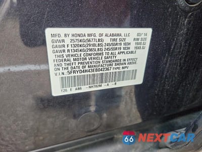 Zdjęcie 13 z 13 samochodu: 2014 ACURA MDX TECHNOLOGY VIN:5FRYD4H43EB042367 - miniatura