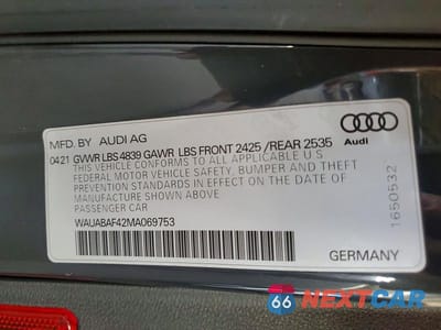 Zdjęcie 12 z 12 samochodu: 2021 AUDI A4 PREMIUM 40 VIN:WAUABAF42MA069753 - miniatura