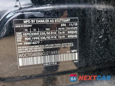 Zdjęcie 12 z 12 samochodu: 2016 MERCEDES-BENZ GLA 250 VIN:WDCTG4EB6GJ218856 - miniatura