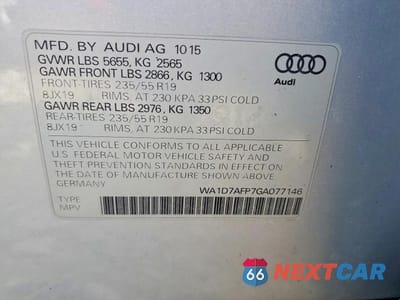 Zdjęcie 13 z 13 samochodu: 2016 AUDI Q5 PREMIUM PLUS S-LINE VIN:WA1D7AFP7GA077146 - miniatura