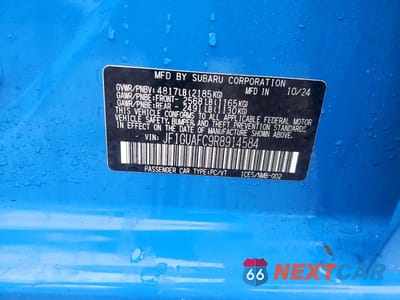 Zdjęcie 12 z 12 samochodu: 2024 SUBARU IMPREZA SPORT VIN:JF1GUAFC9R8914584 - miniatura