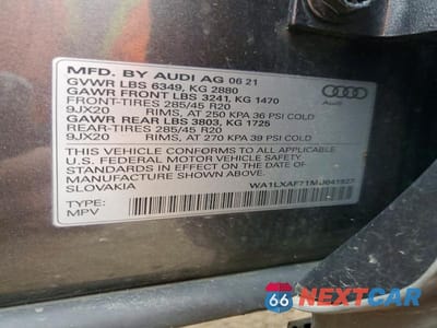 Zdjęcie 13 z 13 samochodu: 2021 AUDI Q7 PREMIUM PLUS VIN:WA1LXAF71MD041927 - miniatura