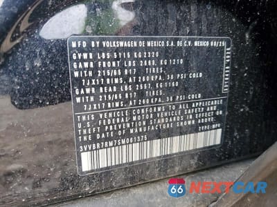 Zdjęcie 13 z 13 samochodu: 2025 VOLKSWAGEN TIGUAN S VIN:3VVBR7RM7SM061375 - miniatura
