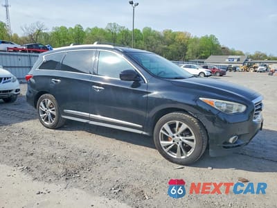 Czwarte zdjęcie samochodu z boku: 2013 INFINITI JX35 BASE VIN:5N1AL0MM5DC353164 - miniatura