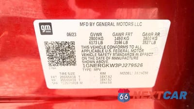 Zdjęcie 10 z 10 samochodu: 2023 CHEVROLET TRAVERSE LT VIN:1GNERGKW3PJ279526 - miniatura