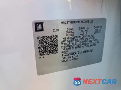 Zdjęcie 12 z 12 samochodu: 2020 CHEVROLET MALIBU LT VIN:1G1ZD5ST3LF088620 - miniatura