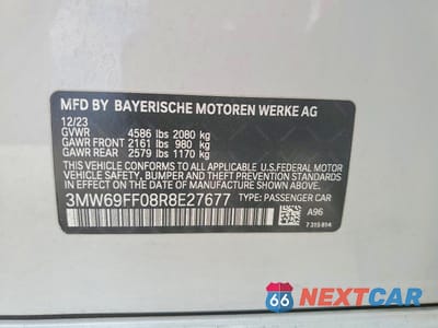 Zdjęcie 12 z 12 samochodu: 2024 BMW 330I VIN:3MW69FF08R8E27677 - miniatura