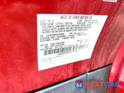 Zdjęcie 12 z 12 samochodu: 2015 FORD TAURUS SEL VIN:1FAHP2E89FG194882 - miniatura