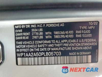 Zdjęcie 12 z 12 samochodu: 2023 PORSCHE MACAN BASE VIN:WP1AA2A50PLB05703 - miniatura