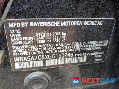 Zdjęcie 12 z 12 samochodu: 2016 BMW 528 XI VIN:WBA5A7C5XGG150246 - miniatura