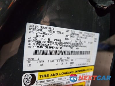 Zdjęcie 14 z 14 samochodu: 2023 FORD EXPEDITION XL VIN:1FMJU1G82PEA00181 - miniatura