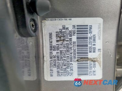 Zdjęcie 12 z 12 samochodu: 2004 TOYOTA COROLLA LE VIN:2T1BR38E84C173700 - miniatura