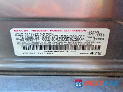 Zdjęcie 13 z 13 samochodu: 2011 MITSUBISHI OUTLANDER SPORT ES VIN:JA4AP3AU3BZ010338 - miniatura