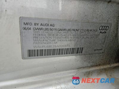 Zdjęcie 12 z 12 samochodu: 2005 AUDI S4 VIN:WAUPL68E25A020371 - miniatura